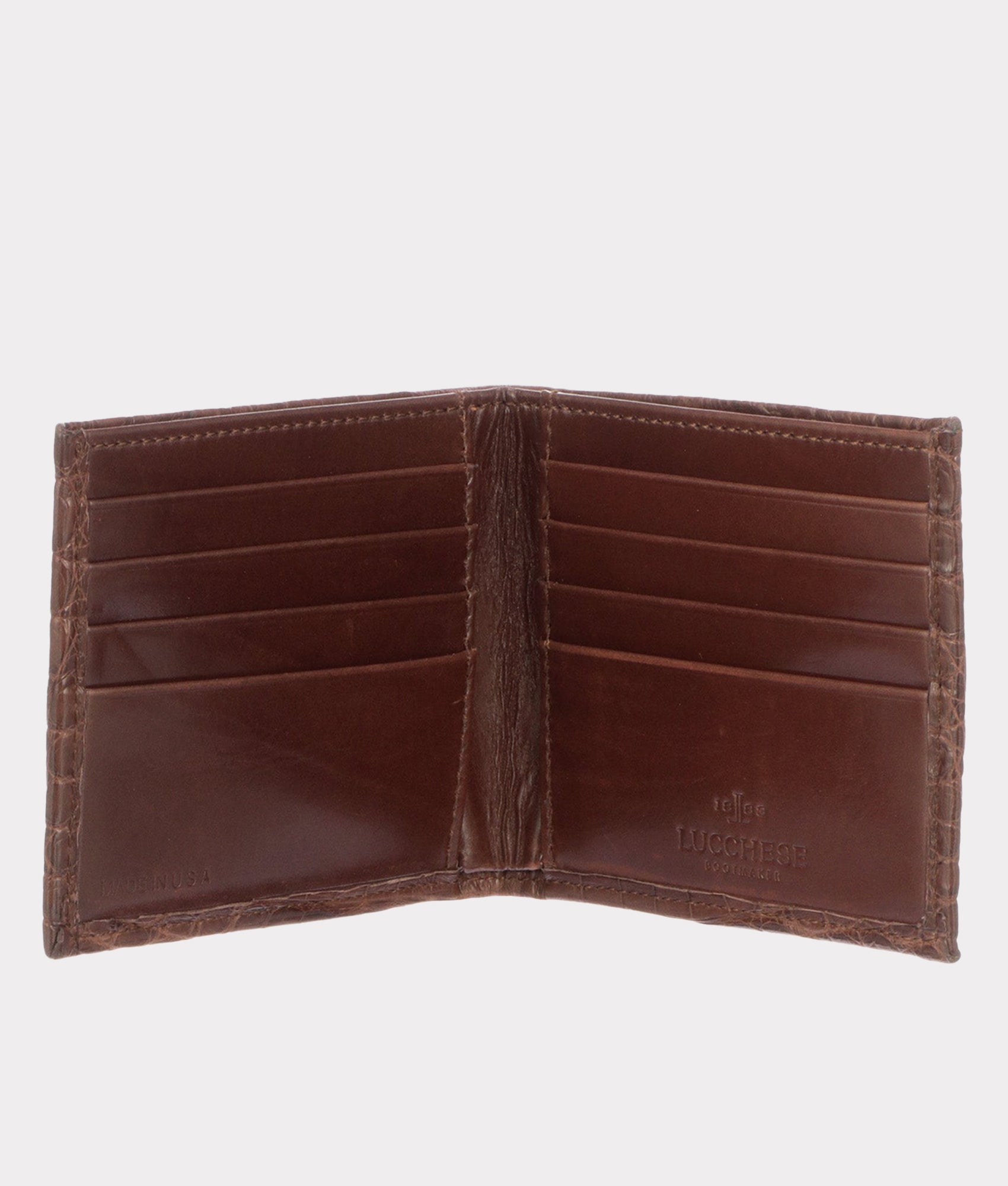 Premium Genuine Crocodile Leather Wallet for Men - Slim RFID Blocking Bifold Wallet in Sienna Brown | Ideal for Everyday Carry, Business & Travel