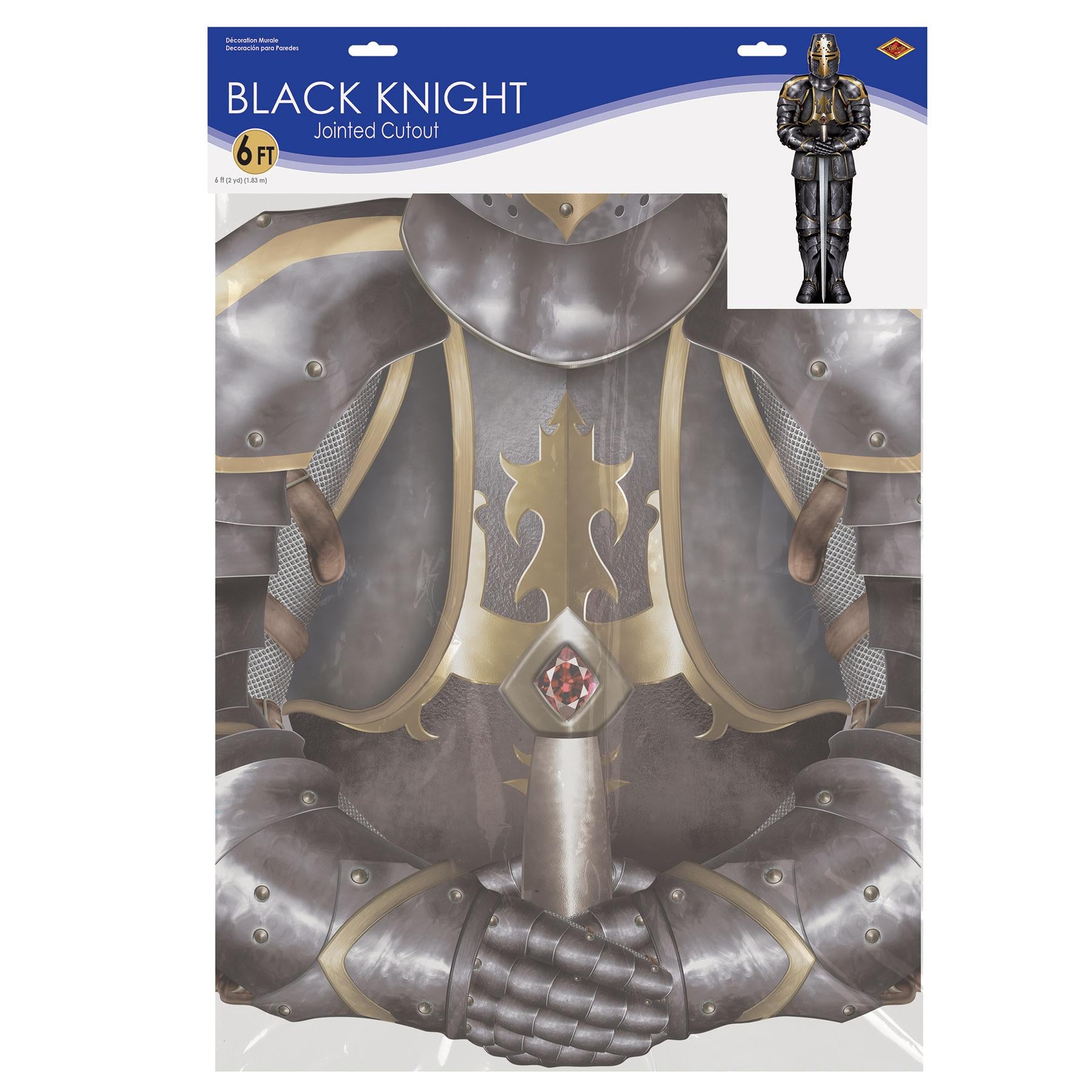 12 Pack Beistle Jointed Black Knight Party Decorations - Halloween, Medieval, and Fantasy Themed Party Supplies for Decor, Costume Parties, and Events