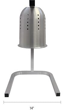 GS1670 Adjustable Heat Lamp - Stainless Steel Commercial Food Warmer with 4 Height Settings & Dual Bulbs | Non-Skid Feet for Safety | Perfect for Catering, Buffets, Restaurants & Food Service Stations