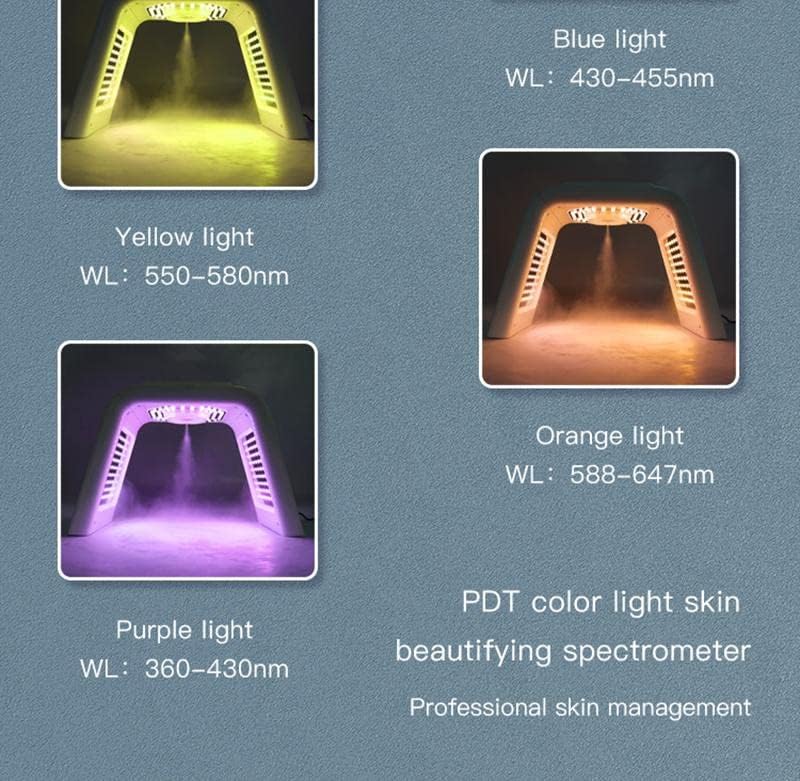 Vinban 7 Colors Omega LED Light Therapy Device - Hot & Cold Nano Water Spray for Skin Rejuvenation, UV Sterilization Facial Treatment with Atomization Function | Professional Photon Machine for Acne, Wrinkles & Skin Care at Home Spa