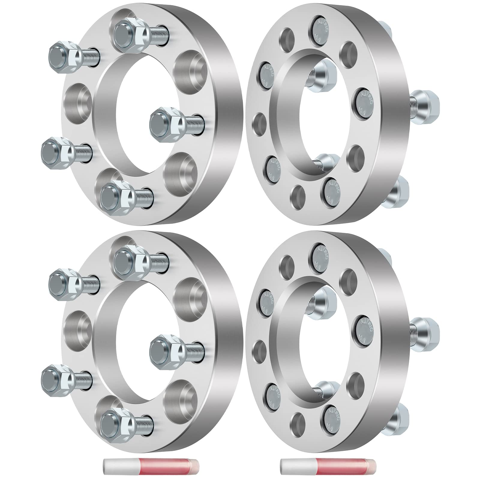 ECCPP 1 Inch 4PCS Wheel Spacers 5x4.5 Bolt Pattern - Compatible with Kia (05-13, 93-97), Mazda (03-12, 90-08), Mitsubishi (90-14), Toyota - Perfect for Off-Roading, Lifted Trucks & Custom Wheel Fitment