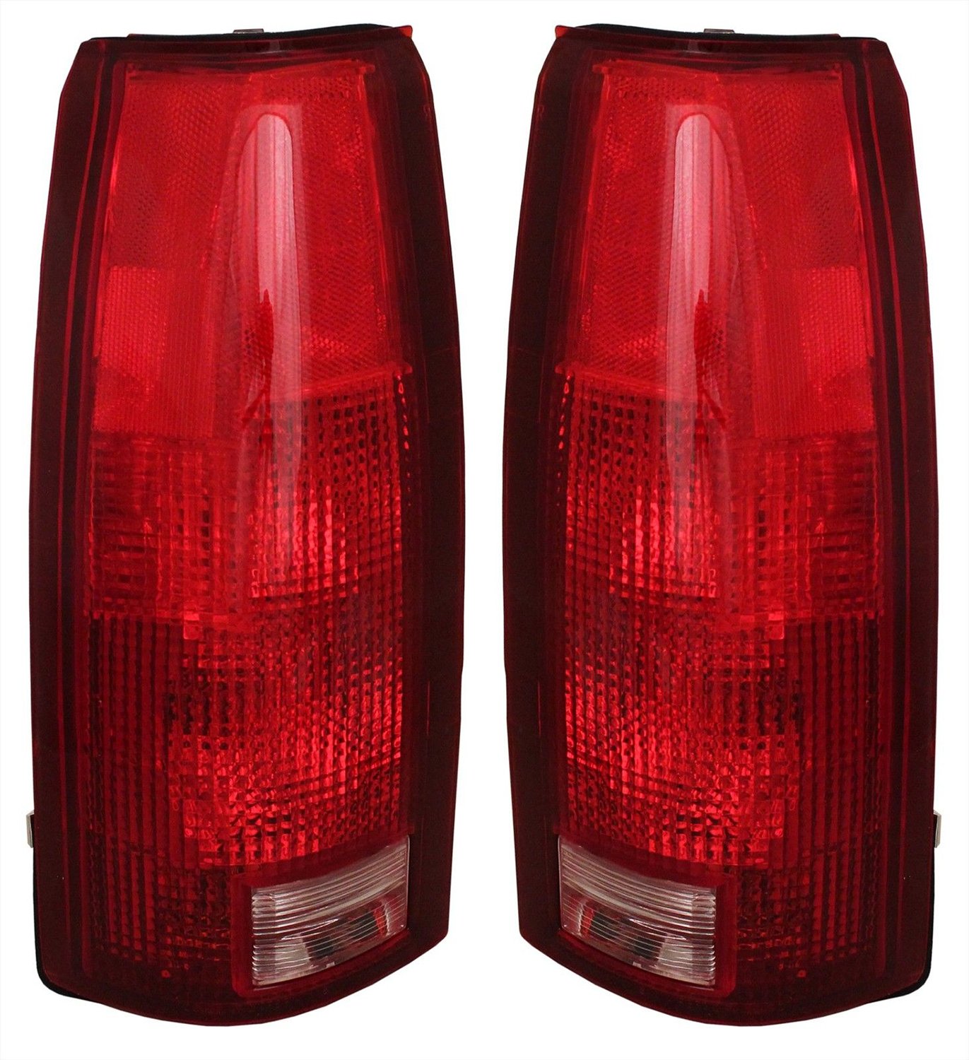 RAREELECTRICAL New Pair of LED Tail Lights Compatible with GMC C1500 C2500 C3500 K1500 Suburban Yukon - GM2800104 5977868 5977867 - Perfect for Night Driving & Enhanced Safety