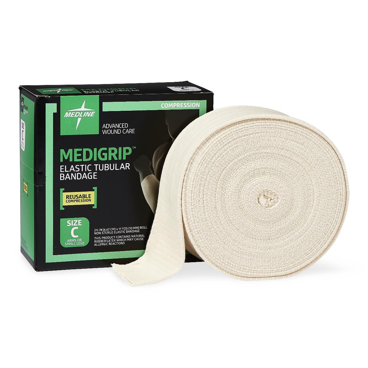 Medigrip Elasticated Tubular Bandage - Breathable Support Bandage for Arms, Legs & Joints (Various Sizes) - Ideal for Sports Injuries, Post-Surgery Recovery & Swelling Relief