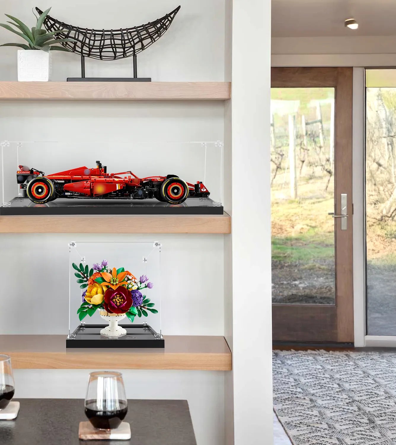 LEGO The Botanical Collection Flower Arrangement 10345 Display Case - Premium Acrylic Protector for LEGO Flowers - Perfect for Home Decor, Office Display & Gift Protection
