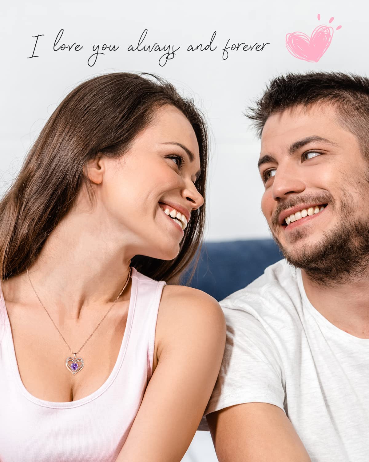 925 Sterling Silver Heart Necklace for Women - Rose Gold Plated Romantic Jewelry Gift for Wife, Mom, Girlfriend, Daughter - Perfect for Birthday, Valentine's Day, Mother's Day & Anniversary - Elegant Everyday Wear & Special Occasions