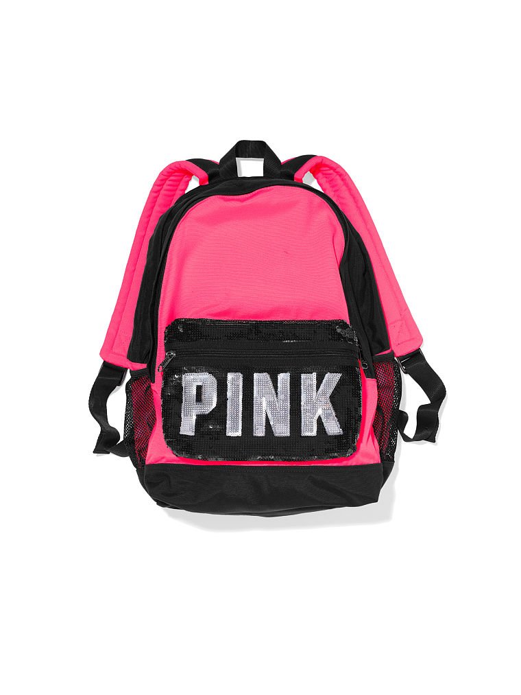 Victoria's Secret Pink Limited Edition Bling Backpack Tote - Stylish Black Travel Bag for Women | Perfect for College, Gym & Weekend Getaways
