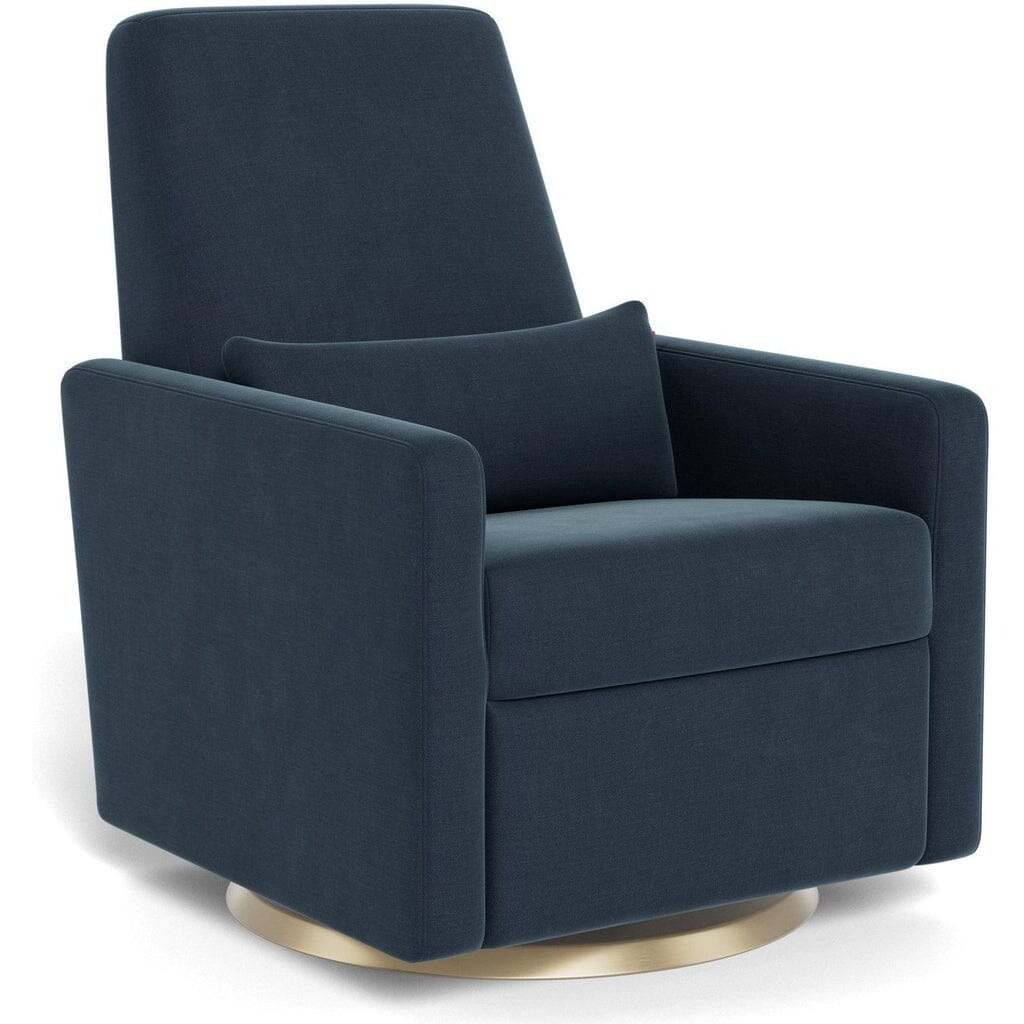 Monte Design Grano Glider Recliner Chair - Natural Fabric Upholstery, Smooth Swivel & Reclining Motion - Perfect for Nursery, Living Room & Relaxation