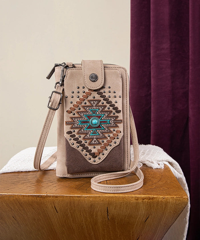 Montana West Aztec Concho Phone Case - Stylish & Protective Cover for iPhone & Android - Perfect for Travel, Work & Everyday Use