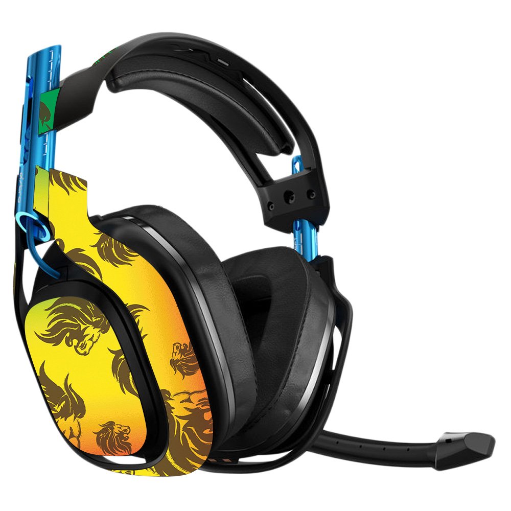 MightySkins Vinyl Decal Wrap Cover Compatible with Astro A50 3rd Gen Gaming Headset - Rasta Lion Design | Protective, Durable & Customizable Skin | Easy to Apply & Remove | Made in USA | Perfect for Gaming, Streaming & Personalizing Your Headset