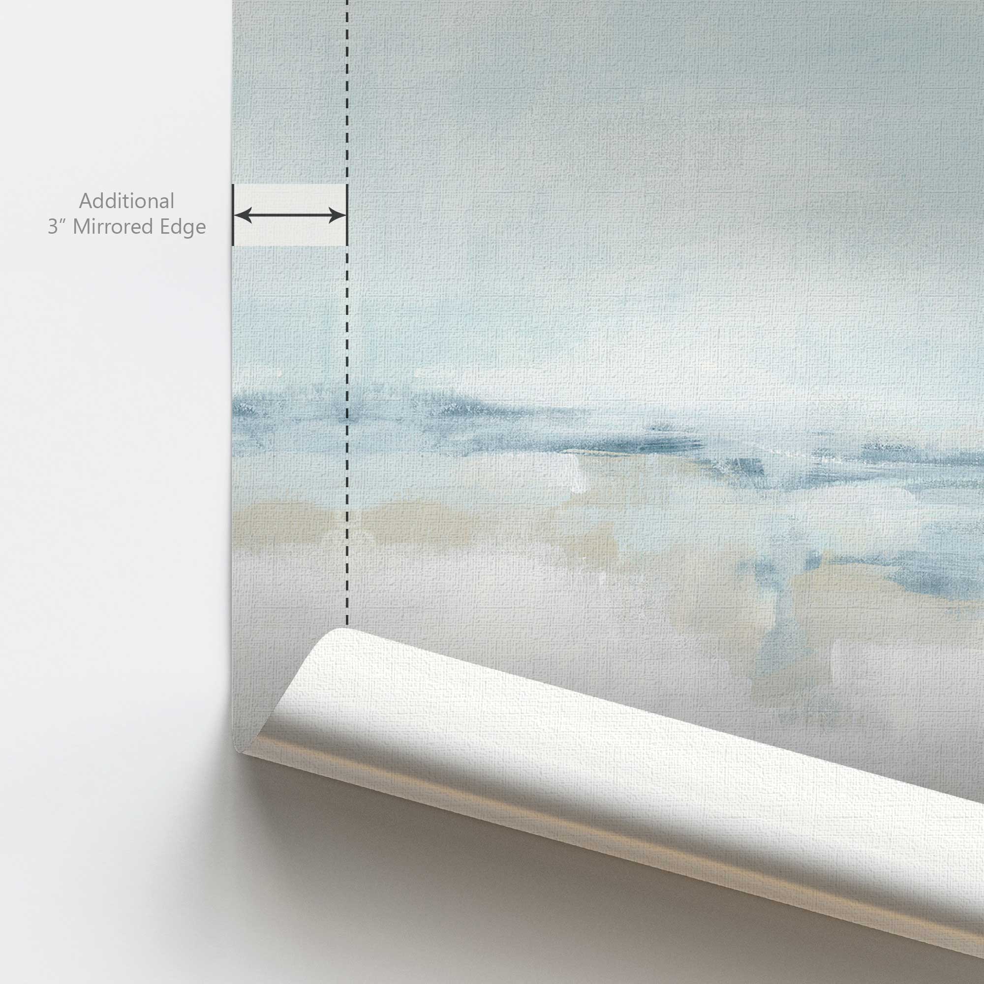 Cloudy Shoreline Hues II Canvas Wall Art Print - Coastal Beach Decor for Living Room, Bedroom & Office