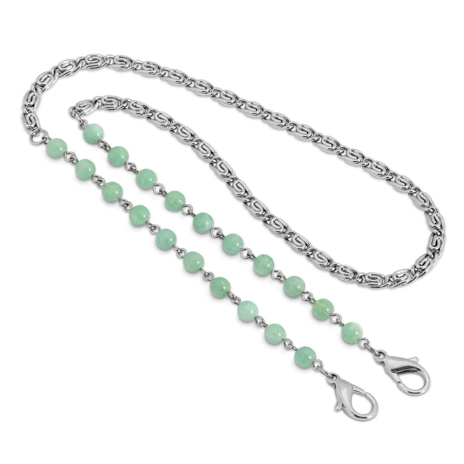 1928 Beaded Face Mask Chain Holder - 22 Inch Adjustable Lanyard for Glasses & Masks - Stylish & Practical Accessory for Women & Men - Perfect for Work, Travel & Daily Use