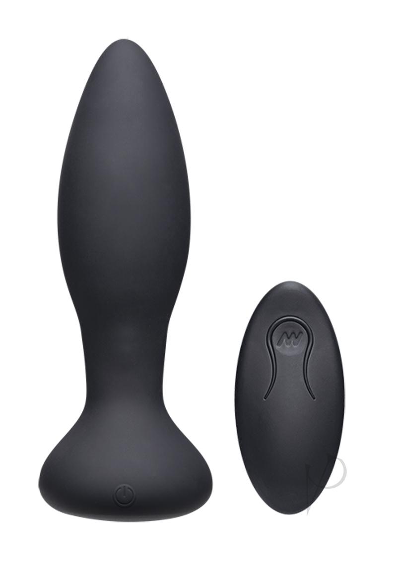 Remote Control Anal Plug - Black Silicone Butt Plug for Adults with Vibration & Play Rimmer Experience - Perfect for Couples Play & Solo Pleasure