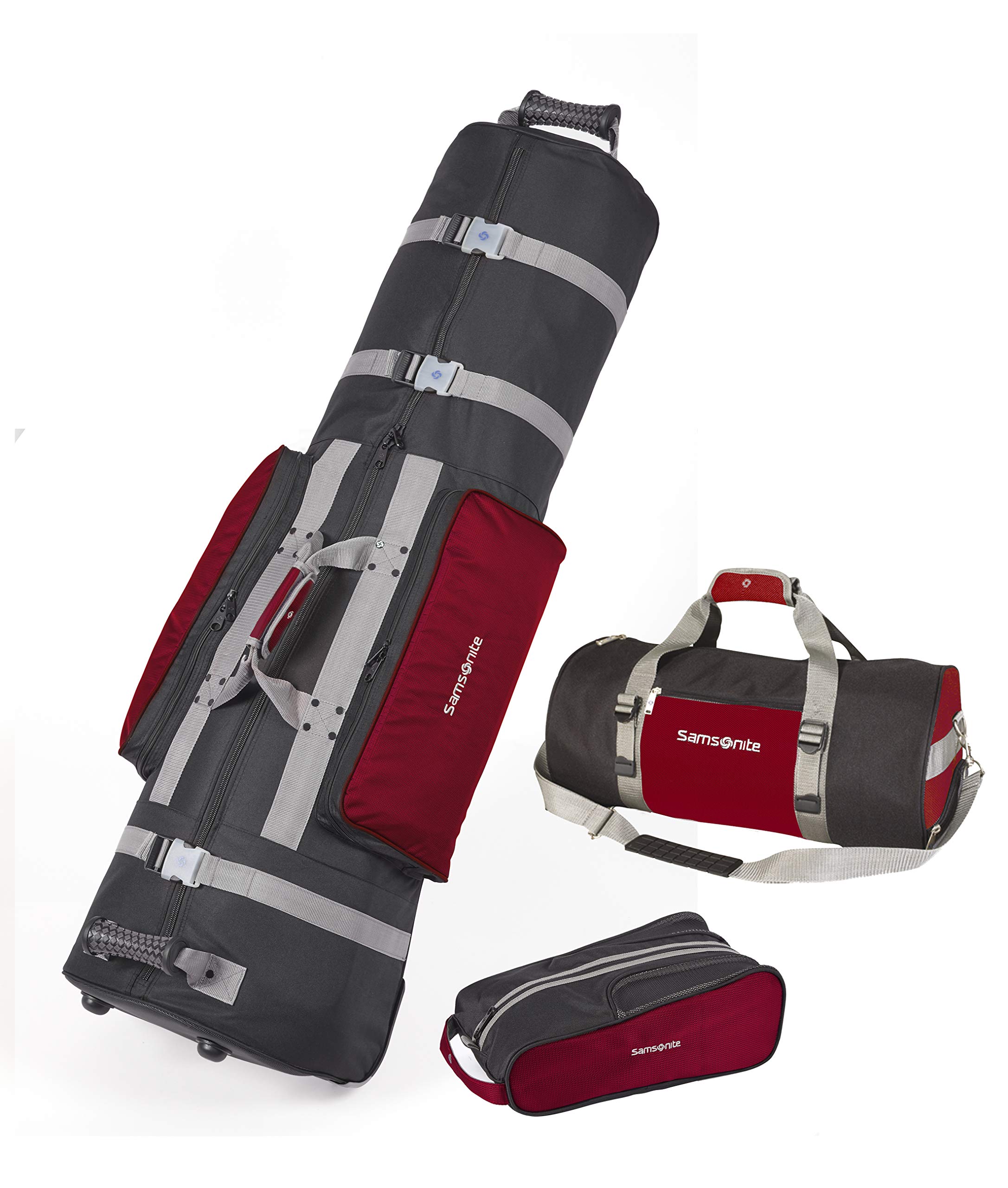 Samsonite Golf Deluxe 3 Piece Travel Set - Lightweight Luggage with Wheels for Golf Clubs & Travel Gear | Perfect for Golf Vacations & Business Trips