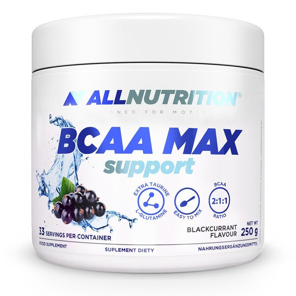 Allnutrition BCAA Max Support 250g - Premium Branched-Chain Amino Acids for Muscle Recovery & Growth - Ideal for Workouts, Fitness & Bodybuilding