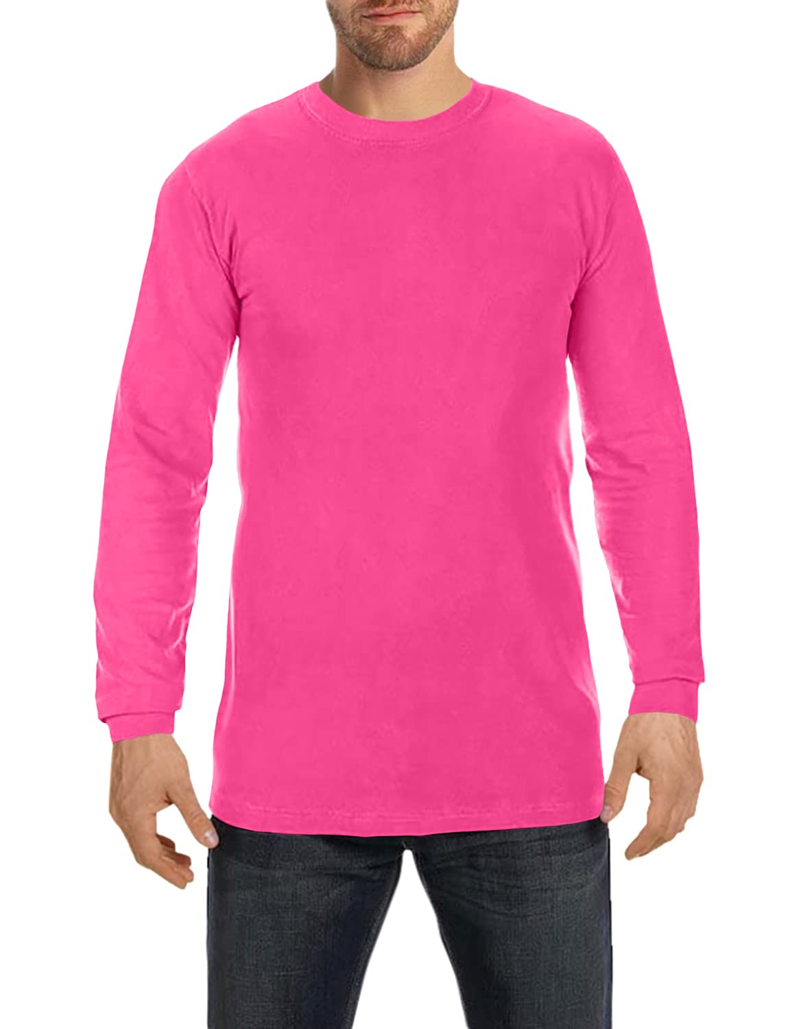 Comfort Colors Style 6014 Men's & Women's Long Sleeve T-Shirt - Soft Cotton Crewneck Tee for Casual Wear, Work & Everyday Comfort