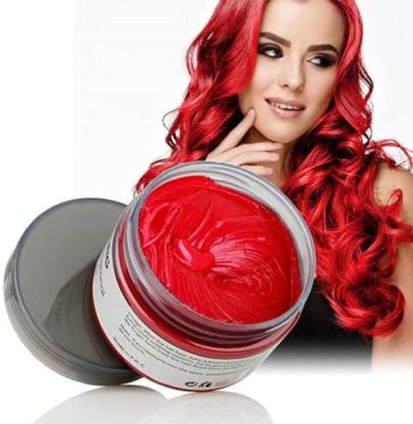 Red Hair Color Wax - 100% Chemical Free, Washable & Non-Toxic for Men & Women - Pack of 1 | Perfect for Parties, Halloween, Cosplay & Temporary Hair Styling
