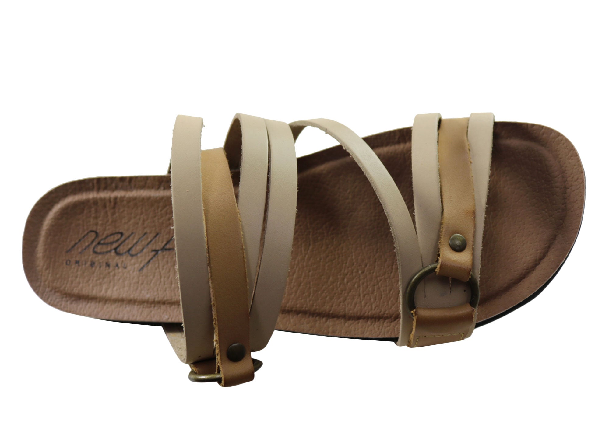Women's Comfort Leather Slides Sandals - Soft Brazilian Leather Flip Flops for Women - Perfect for Beach, Pool, and Casual Wear