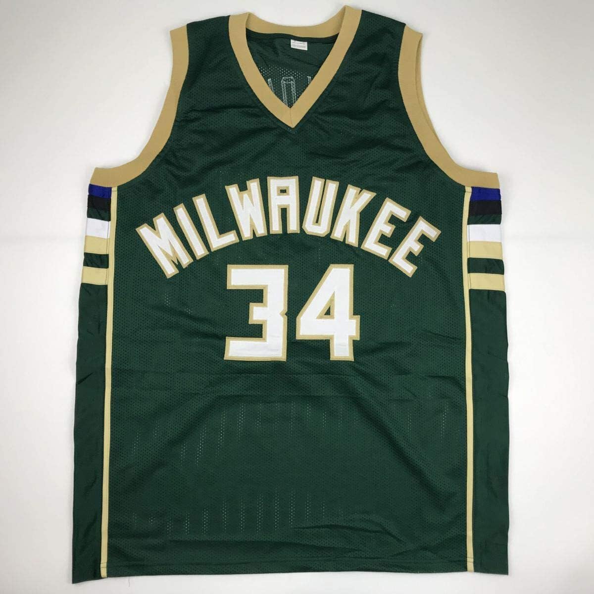 Authentic Giannis Antetokounmpo Signed Milwaukee Bucks Green Basketball Jersey with JSA Certificate - Perfect for Collectors, Fans, and Sports Memorabilia Displays