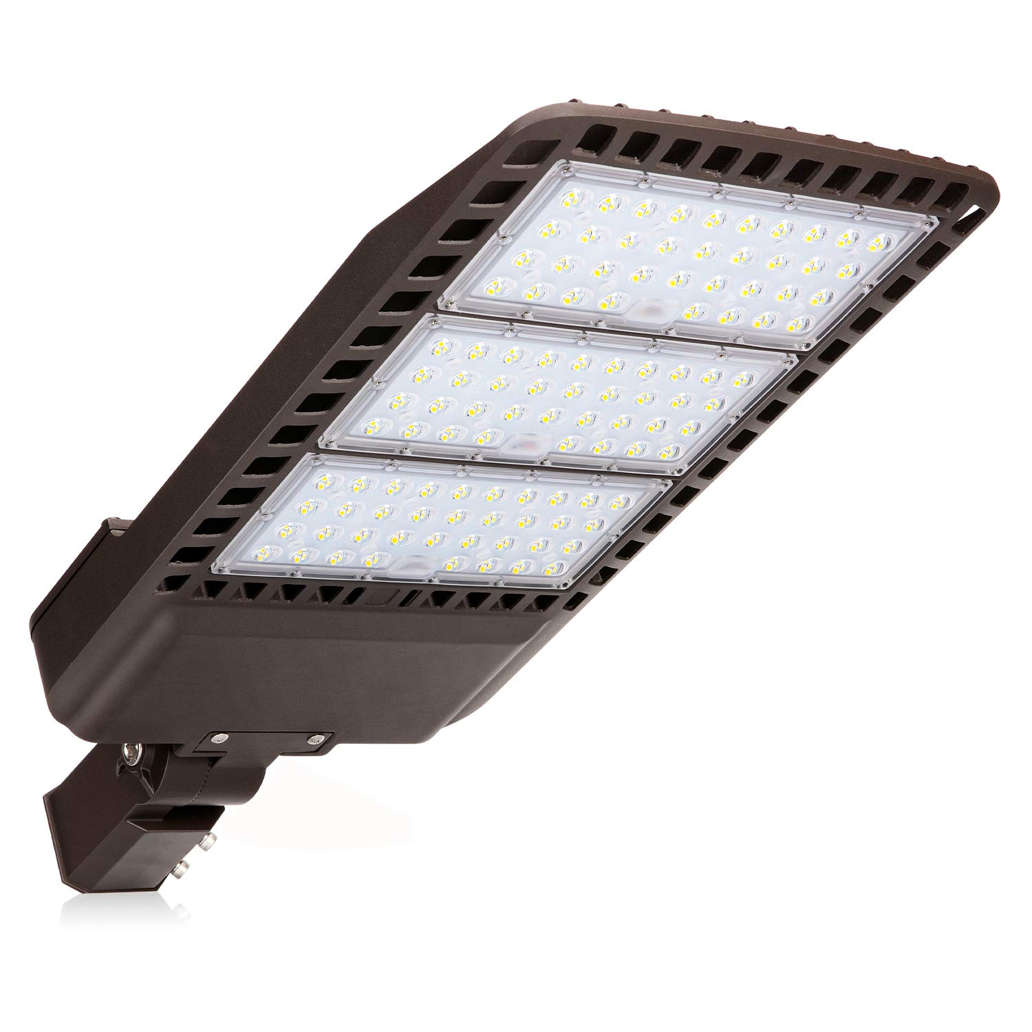 300W LED Parking Lot Light - Adjustable Slip Fitter Mount, 5000K Natural White, IP65 Waterproof, Dusk to Dawn Photocell - Commercial Outdoor Street Lighting for Parking Areas, Warehouses & Building Exteriors