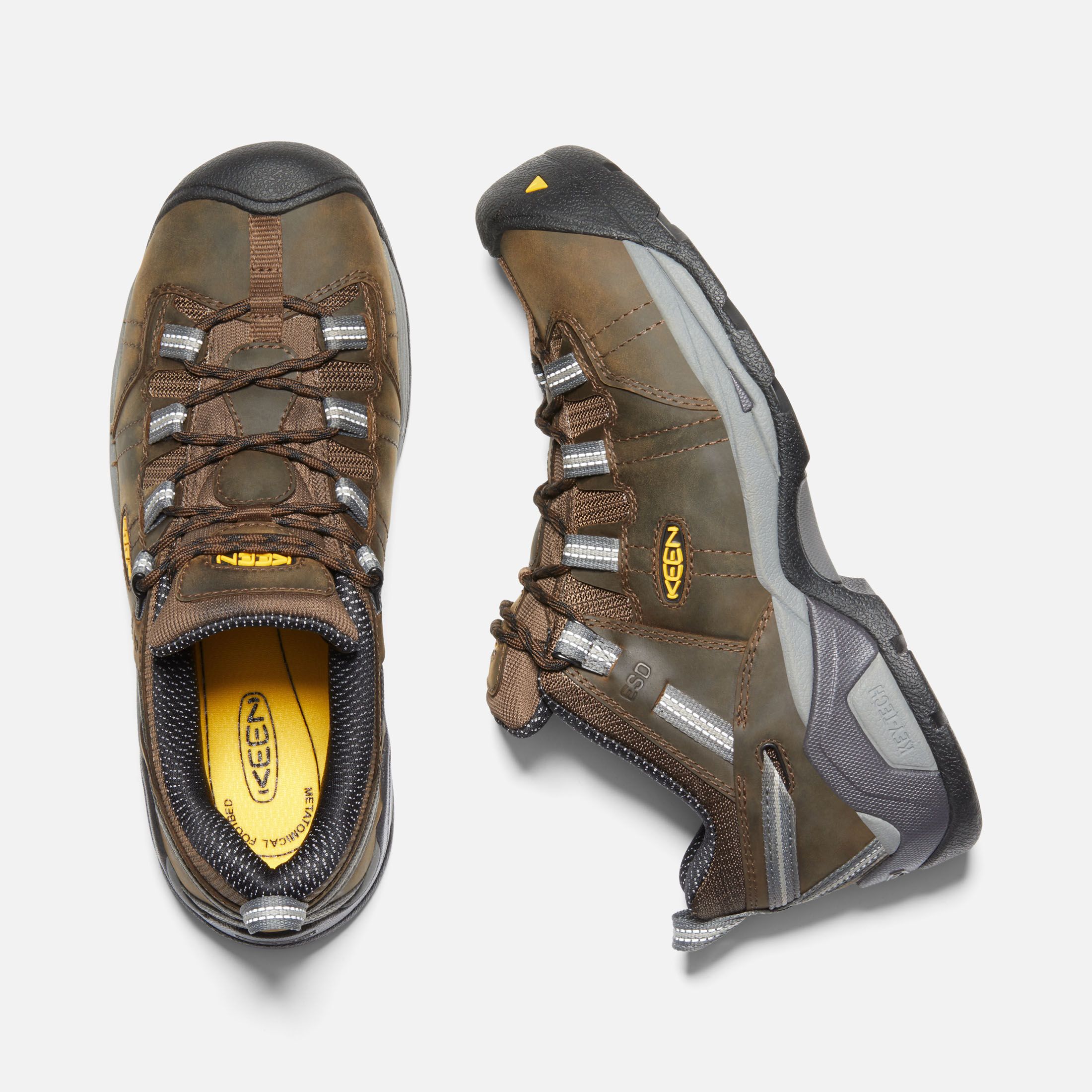 KEEN DETROIT XT ESD Steel Toe Wide Work Shoes - Electrical Hazard Safety Boots for Construction & Industrial Work