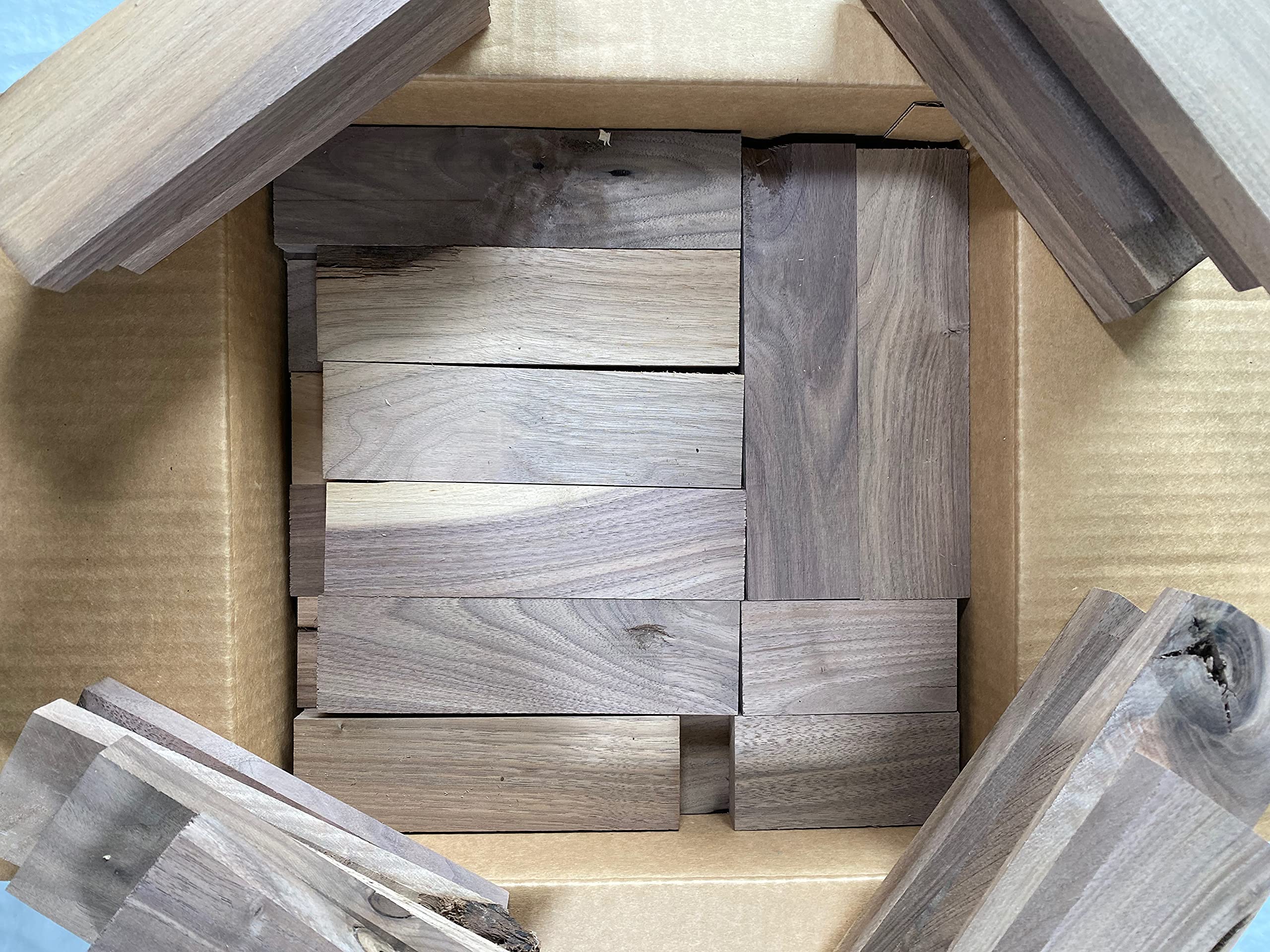 Premium Small Black Walnut Wood Box - Handcrafted Solid Wood Storage for Jewelry, Spices & Keepsakes | Perfect for Home Organization & Gift Giving