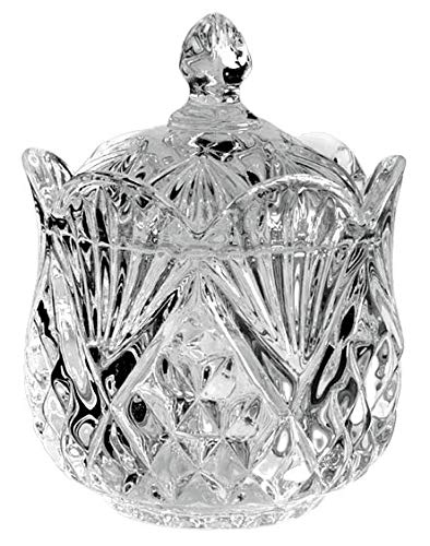Godinger Covered Pineapple Candy Dish - Elegant Glass Candy Bowl for Home Decor, Parties & Gift Giving - Perfect for Holidays, Weddings & Hostess Gifts