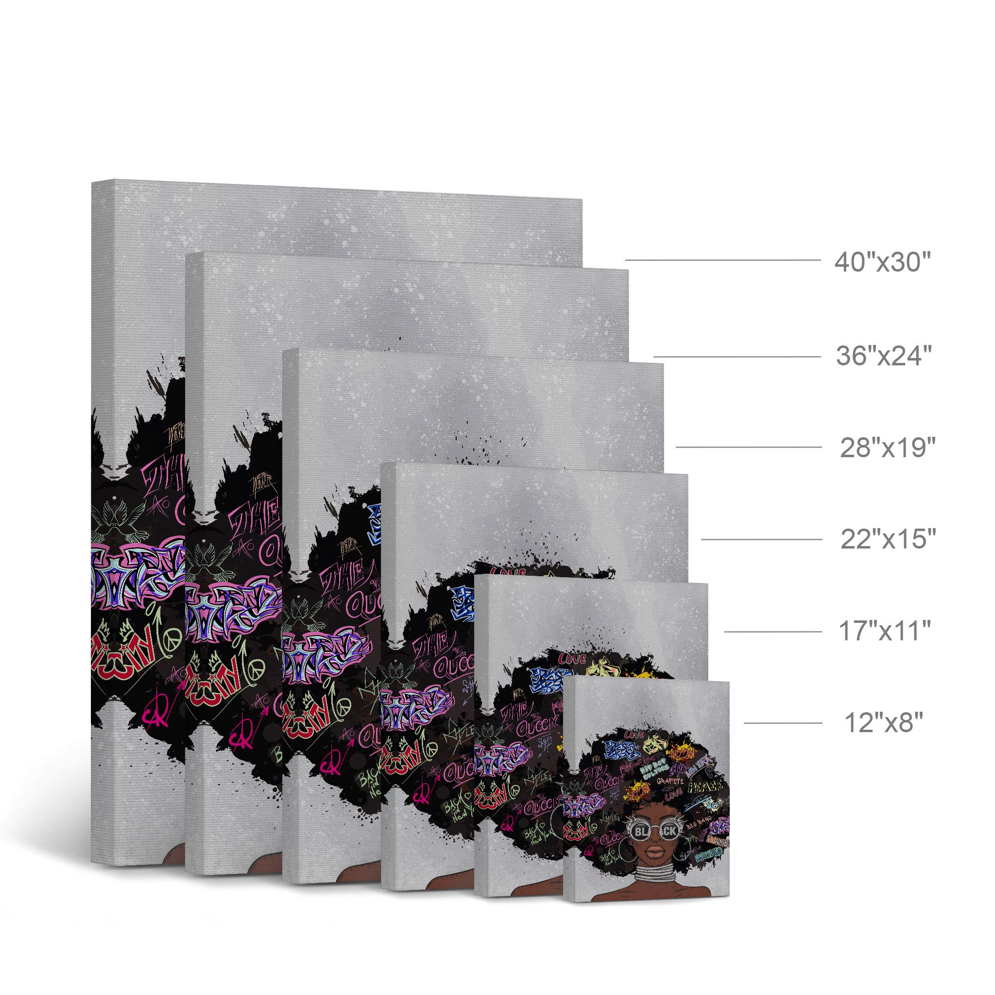 African American Wall Art - Black Art Decor, Canvas & Glass Prints 40x30 - Perfect for Living Room, Bedroom & Office Decor