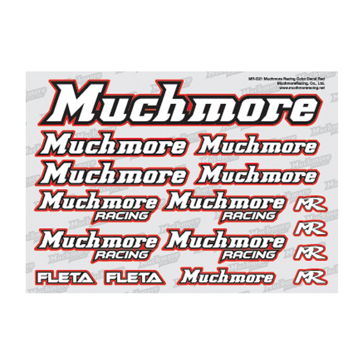 Muchmore Racing Color Decal Red - High-Quality Vinyl Sticker for RC Cars, Models & DIY Projects - Perfect for Customizing RC Vehicles, Laptops, Helmets & More