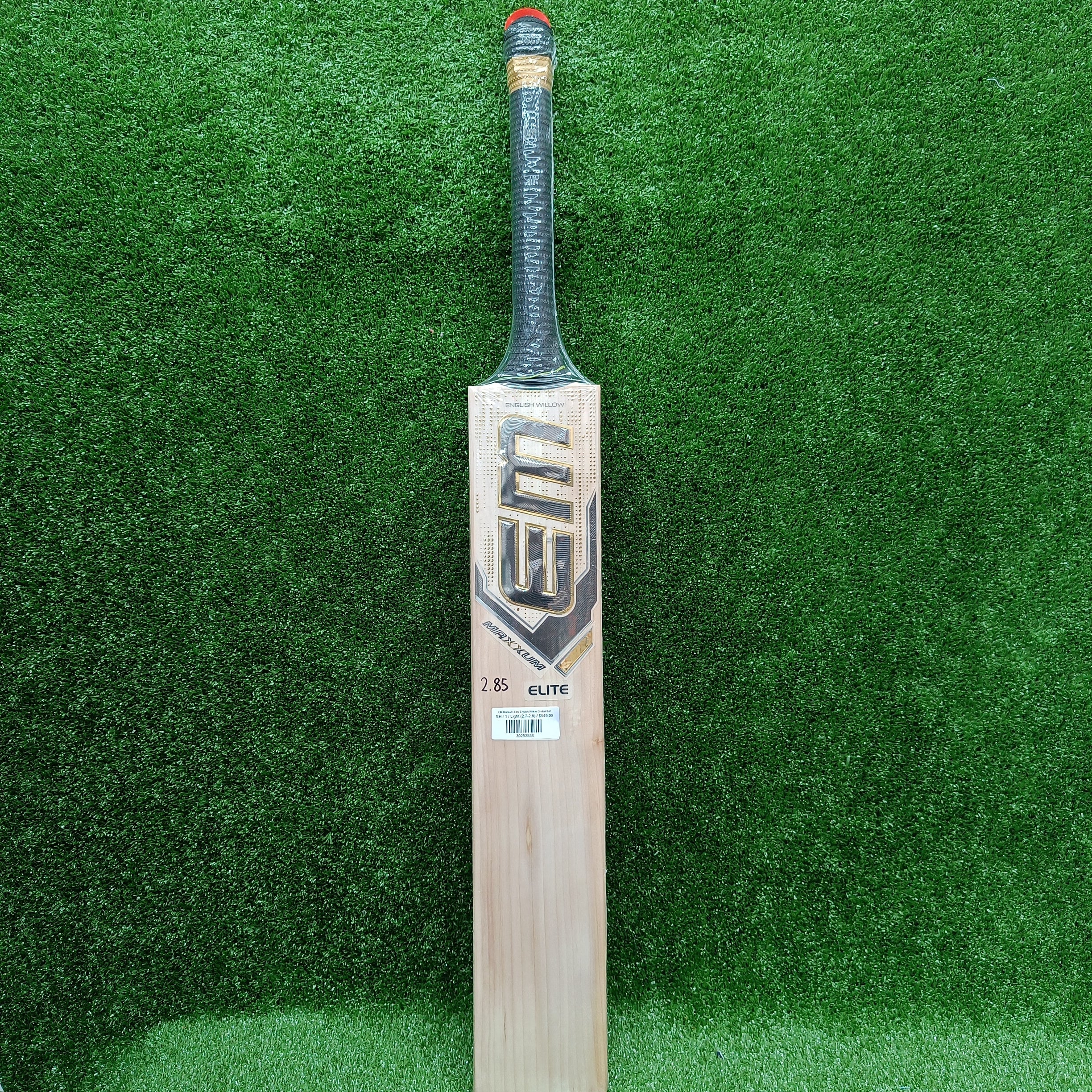 EM Maxxum Elite English Willow Cricket Bat - Premium Performance for Professional & Amateur Players - Perfect for Matches, Training & Practice Sessions