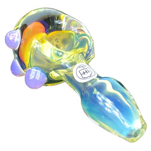 Premium Handmade Honeycomb Glass Pipe - USA Crafted for Smooth Smoking Experience | Perfect for Dry Herbs & Concentrates | Ideal for Home, Travel & Outdoor Use
