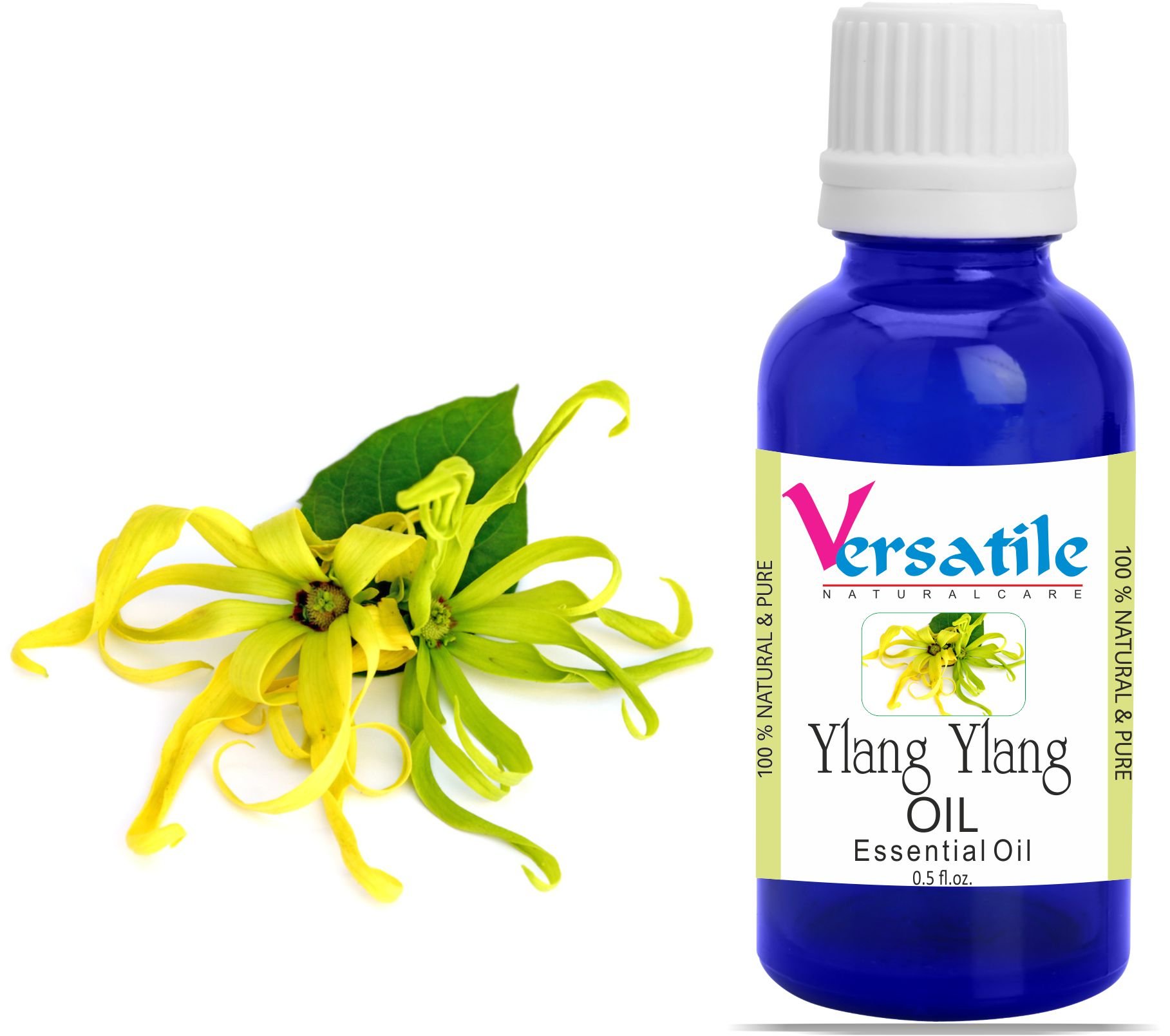 100% Pure Natural Ylang Ylang Essential Oil for Aromatherapy, Massage & Relaxation - 3ml to 1000ml Bottle Sizes - Perfect for Diffusers, DIY Skincare & Home Fragrance