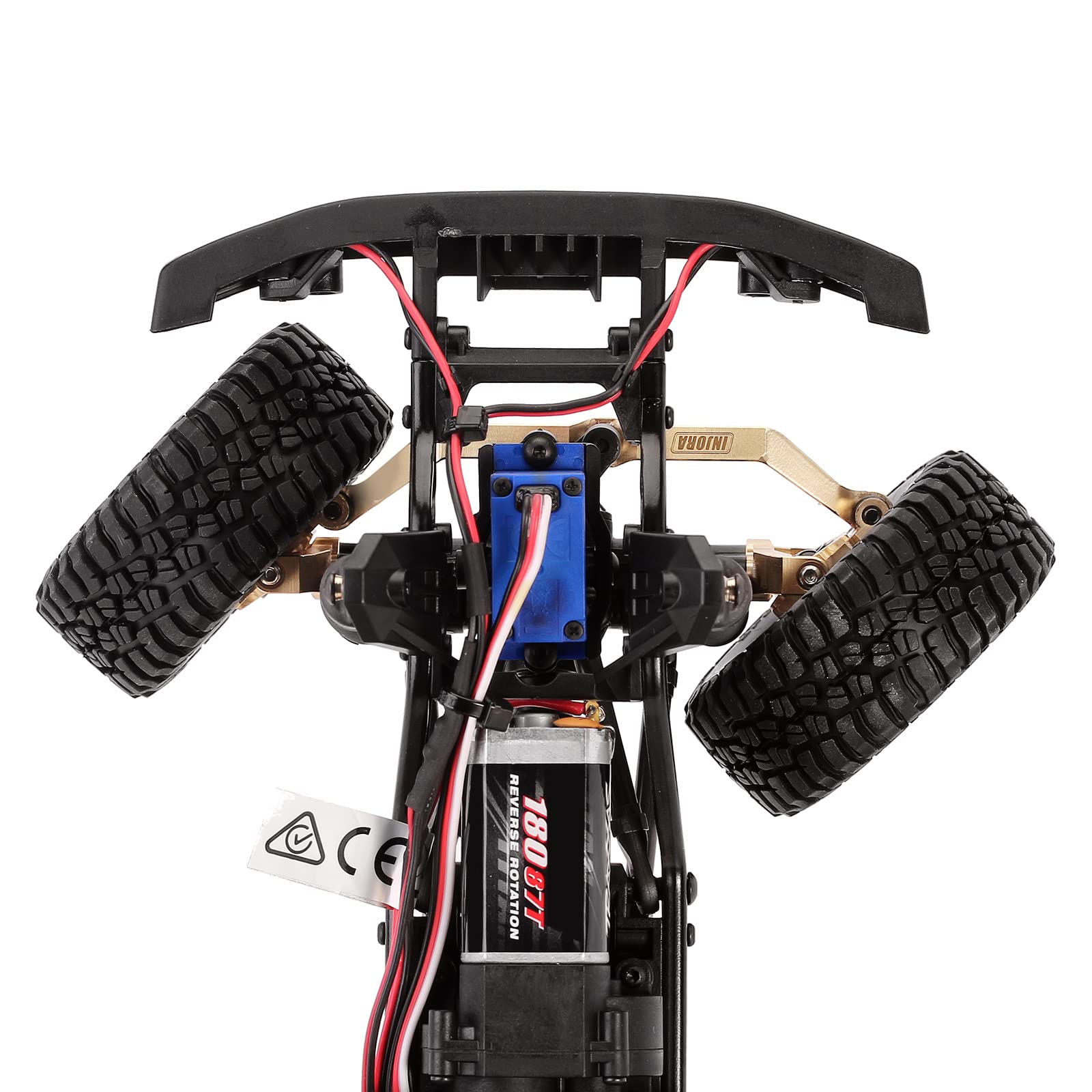 INJORA Brass Caster Blocks C-Hubs & Steering Kit for TRX4M 1/18 RC Crawler - Heavy Duty Upgrade Parts for Improved Steering Performance - Perfect for Off-Road Crawling and Rock Racing
