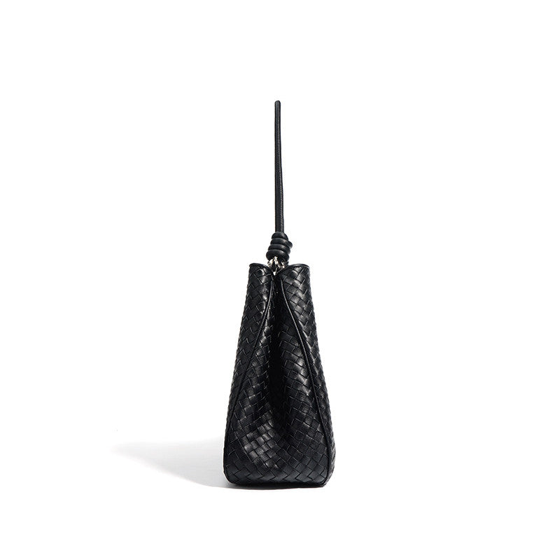 Stylish Knotted Strap Woven Tote Bag for Women - Fashionable Beach Bag, Shopping Tote & Everyday Purse - Perfect for Travel, Work and Casual Outings