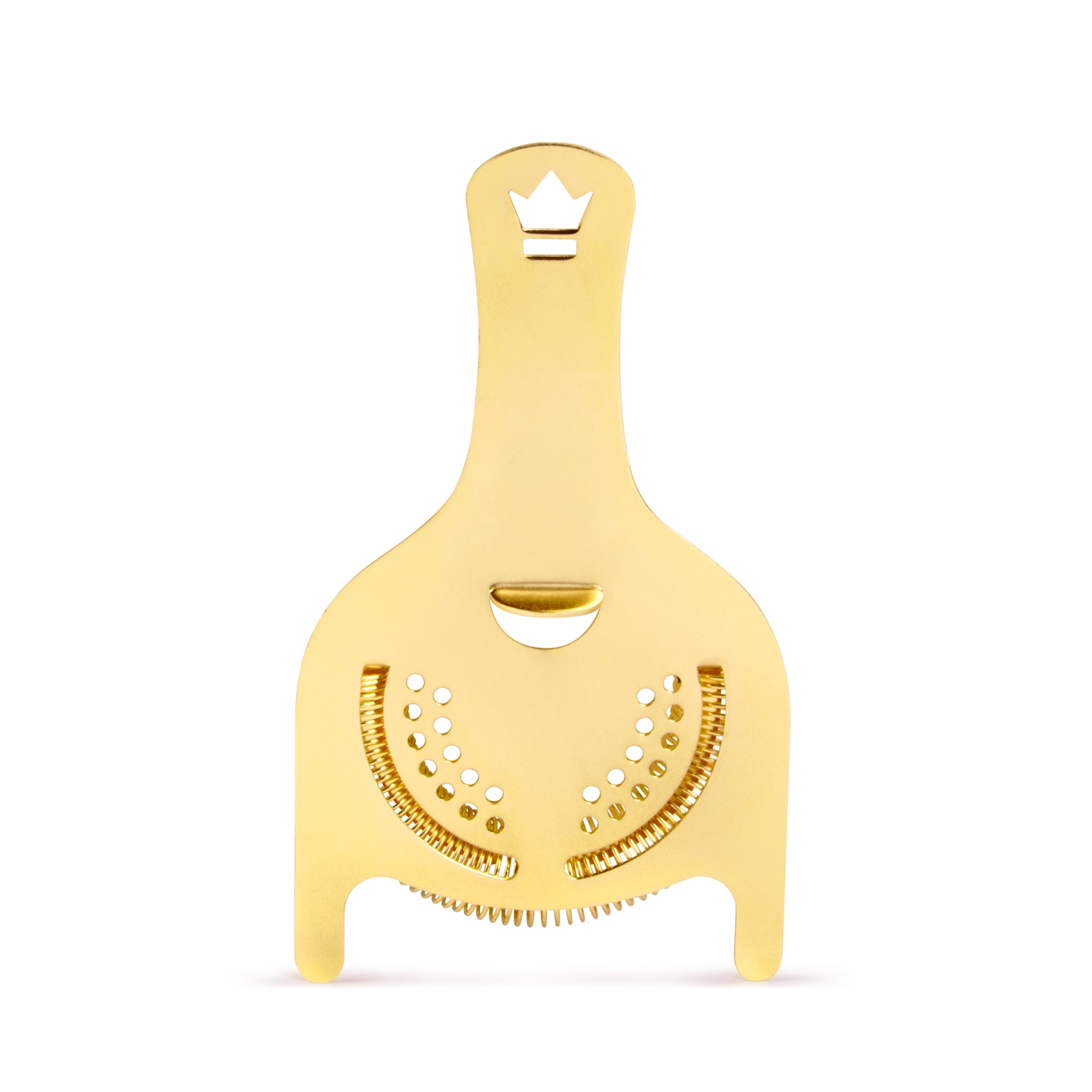 Premium KORIKO 2-Prong Cocktail Strainer - Gold Plated Bar Tool for Mixing Martinis, Cocktails & Mocktails - Perfect for Home Bars & Professional Bartenders