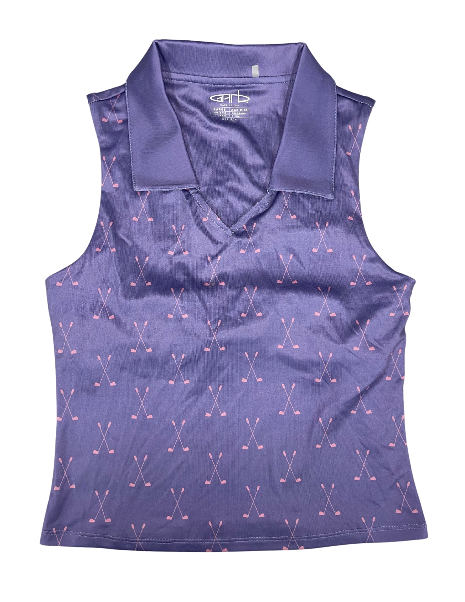 Leyton Youth Girls' Sleeveless Polo Shirt - Breathable Athletic Top for Tennis, Golf & Summer Sports - Moisture Wicking Performance Wear