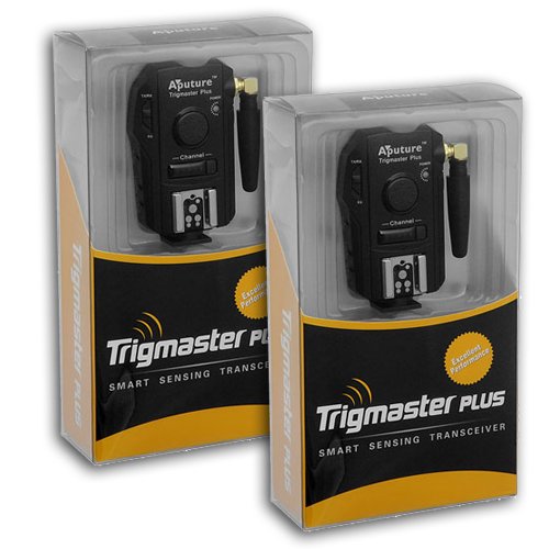 Aputure Trigmaster Plus Kit (2x Transceivers) - 2.4GHz Wireless Flash Trigger & Shutter Release for Nikon DSLRs (D200/D300/D700/D800/D90/D3100-D7000 Series) & Speedlights (SB-600/SB-700/SB-800/SB-900/SB-910) - Perfect for Studio Photography, Wedding Shoots & Outdoor Flash Photography