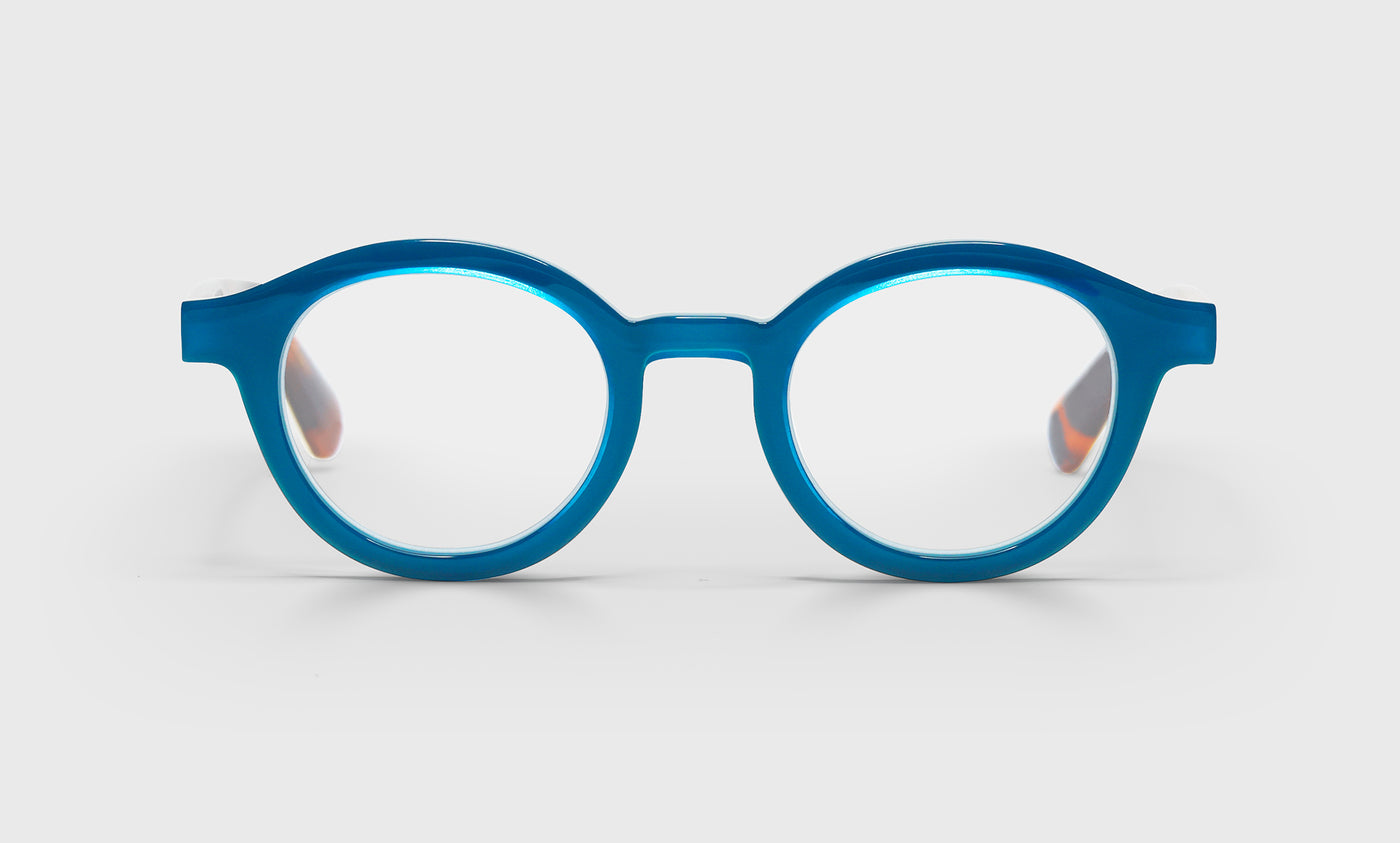 TV Party Narrow Color 59 Teal Front with Tortoise Temples - Stylish Retro Eyeglasses for Women & Men - Perfect for Reading, Fashion Accessories, and Vintage Looks