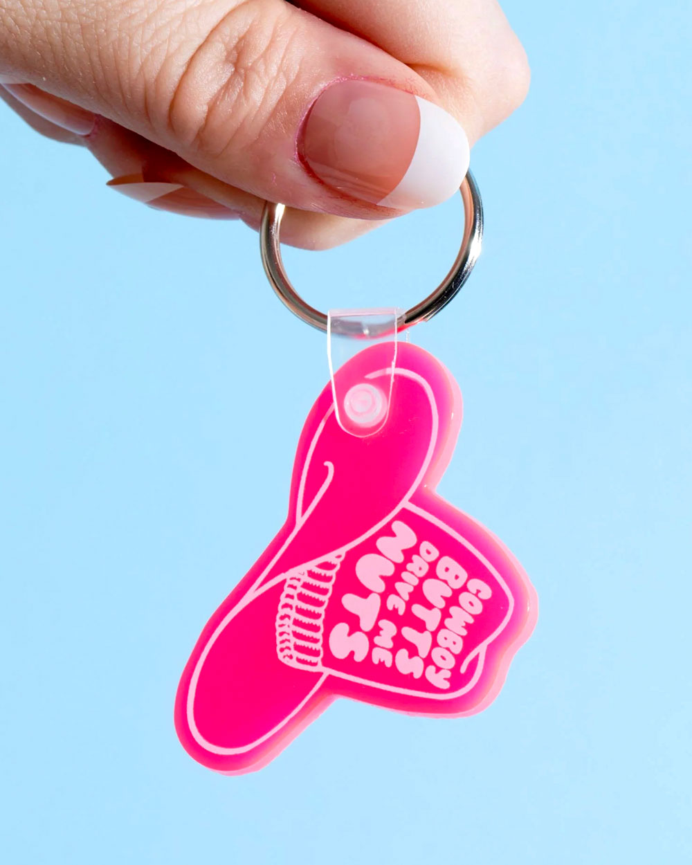 Cowboy Butts Drive Me Nuts Vinyl Keychain - Funny Western Gift for Cowgirls & Cowboys - Perfect for Keys, Bags & Western-Themed Parties