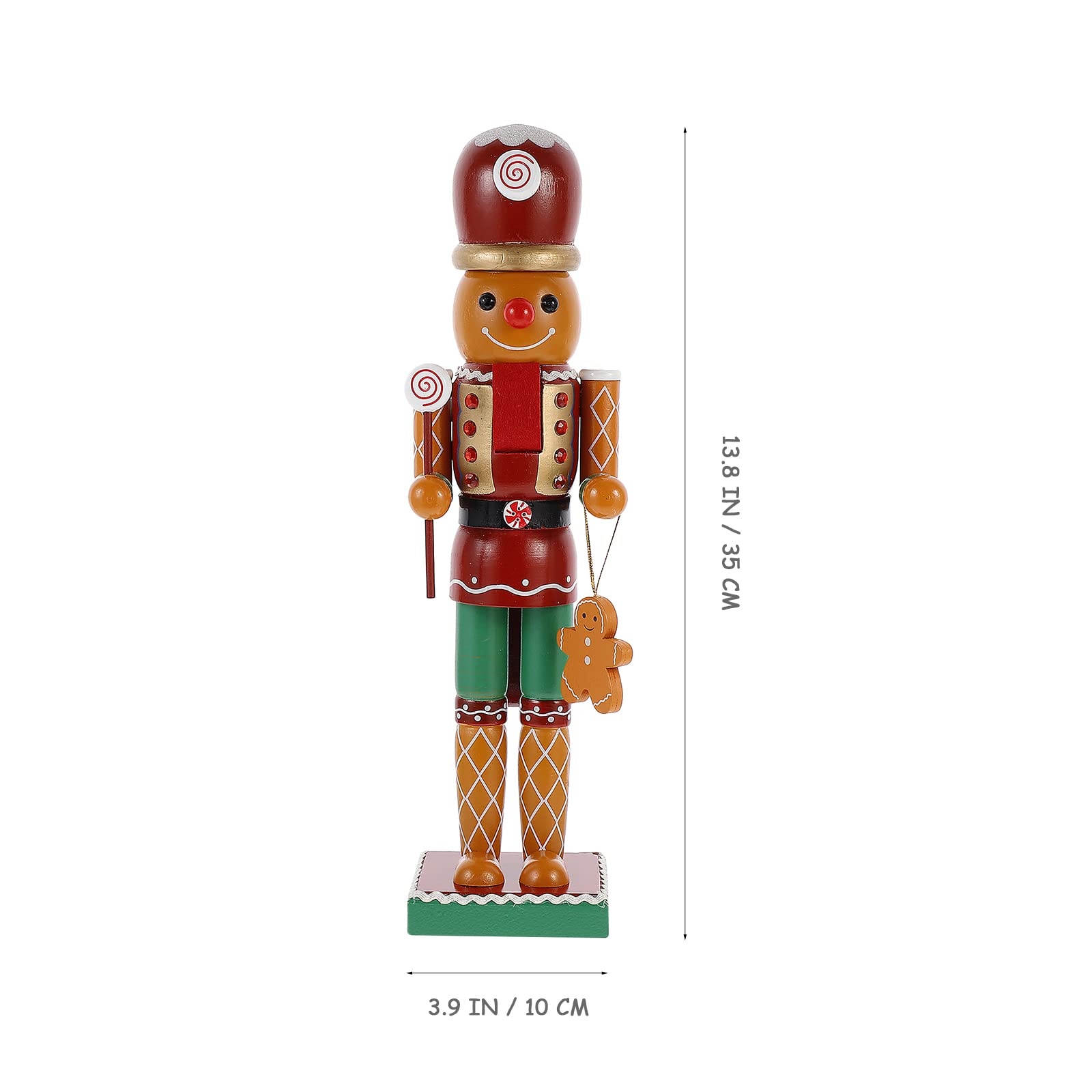 LUOZZY Wooden Christmas Nutcracker Decorations - Handcrafted Gingerbread Man Tabletop Decor for Holiday Parties, Home & Office Festive Decorations | Perfect for Christmas Tree, Mantel & Gift Exchange