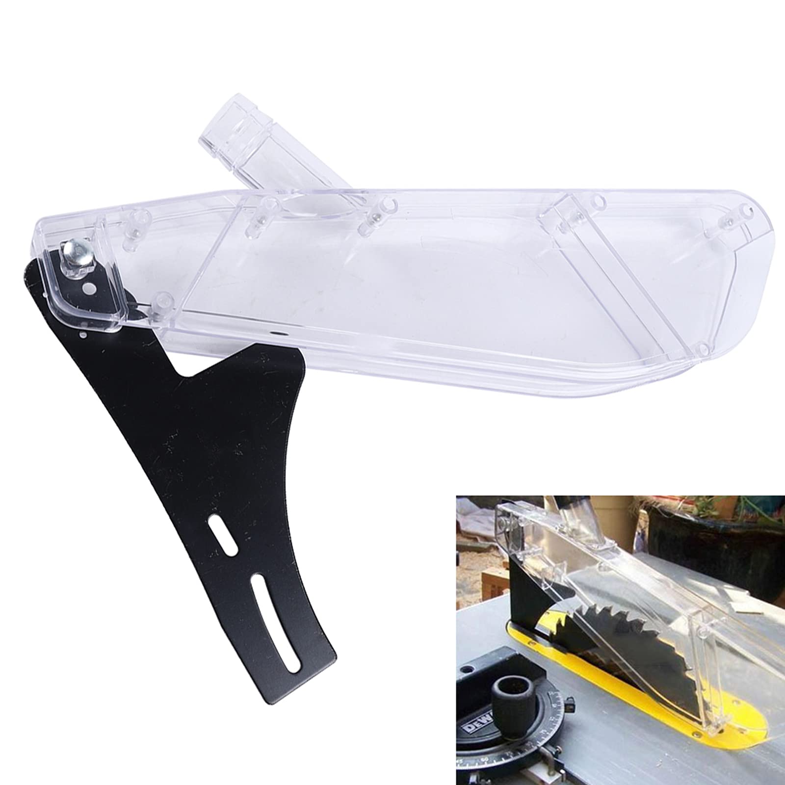 12 Inch Flip Saw Stand Table Saw Cover - Clear Plastic Glue Guard Woodworking Safety Protector for 12