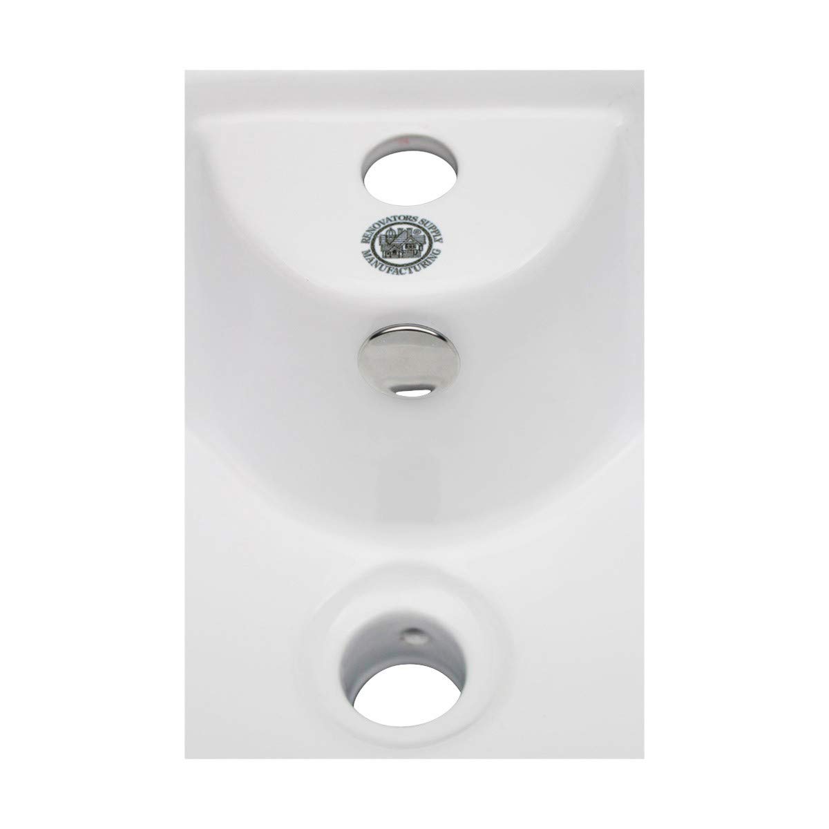 Newcastle 19-3/4 Inch White Ceramic Countertop Vessel Sink for Bathroom - Single Faucet Hole with Overflow - Perfect for Small Bathrooms, Powder Rooms & Vanity Makeovers