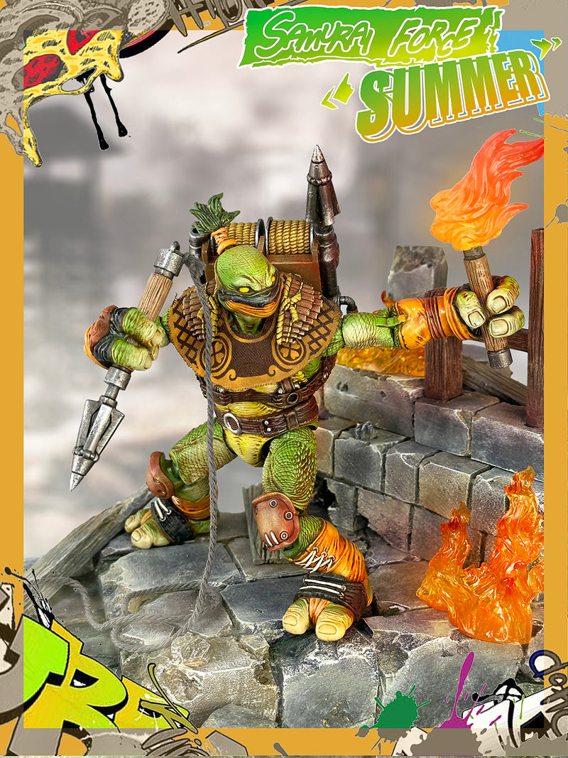 Fury Toys 1/12 Scale 5-inch Action Figure - Wave 3 Rage Samurai Force Turtle Collectible Figure for Display & Play | Perfect for Anime Fans, Model Collectors, and Gift Giving