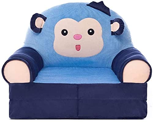YONGJUN Kids Sofa Chair - No Filling Cartoon Animal Foldable Recliner for Toddlers & Children | Soft Puff Skin Cover | Perfect for Playroom, Nursery & Preschool