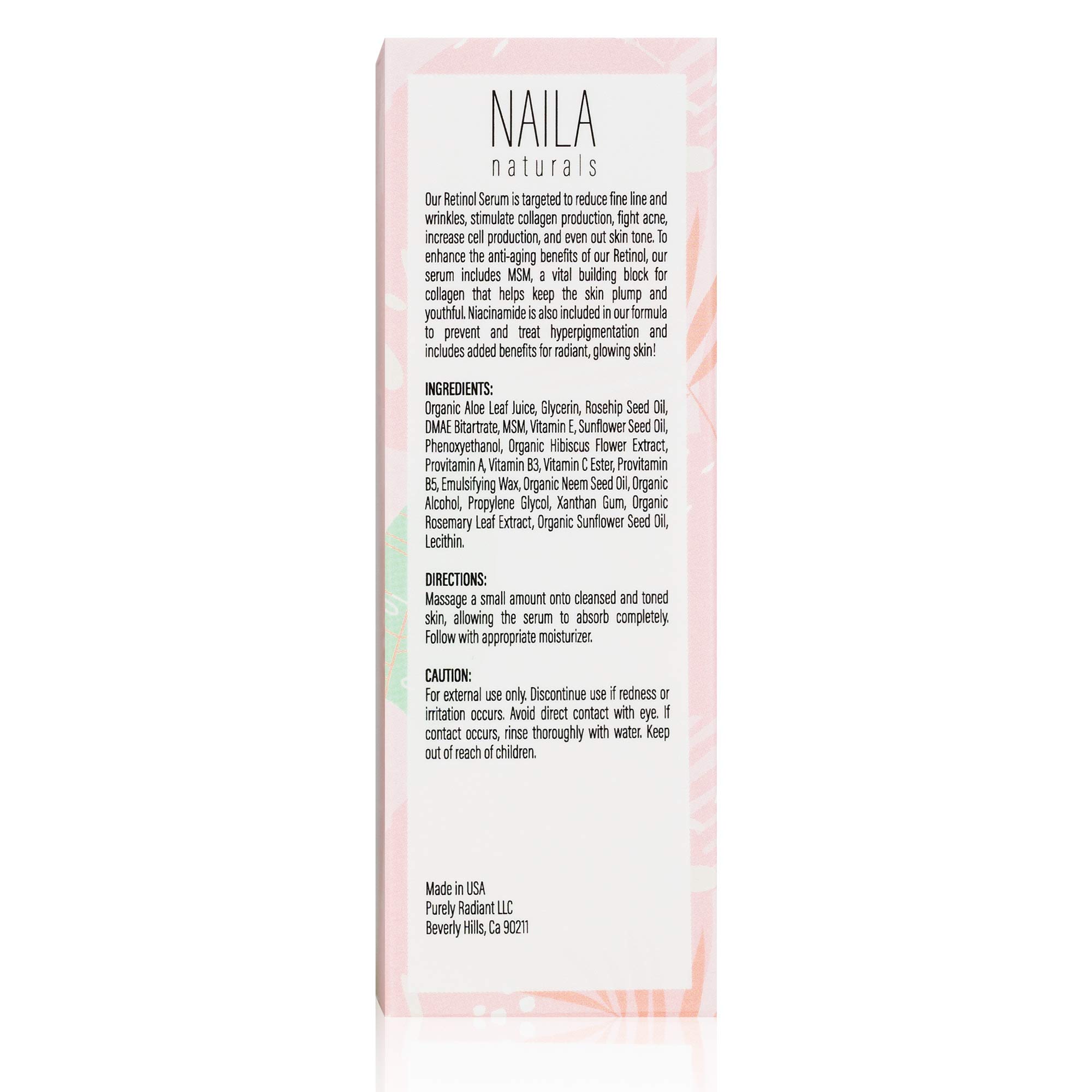 Organic Retinol Serum for Face - Hydrating Anti-Aging & Firming Facial Treatment with Collagen | Gentle Retinol Skincare for Wrinkles & Fine Lines | Made in USA | Perfect for Night Routine & Mature Skin Care