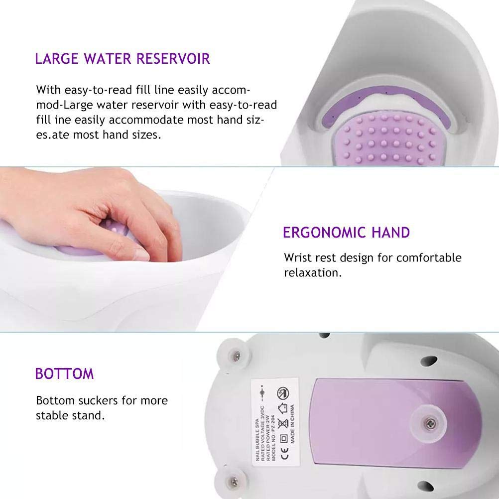 Electric Massage Nail Soaking Bowl - Vibration Spa Manicure Machine for Relaxing Hand Care | Perfect for Home Nail Salons & DIY Manicures