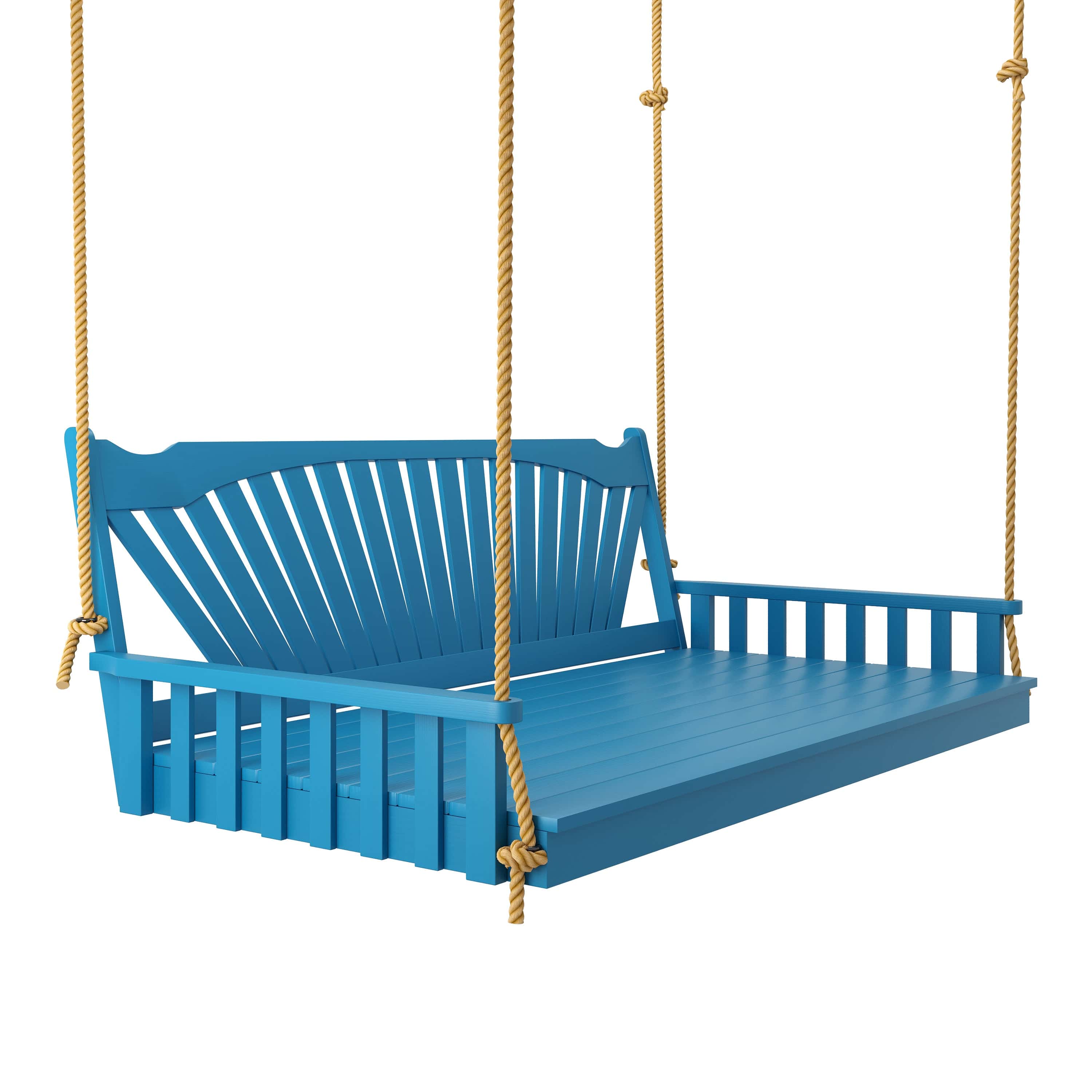 Keystone Amish Co. Sunburst Porch Swing Bed - Outdoor Hanging Daybed for Patio, Garden & Backyard Relaxation