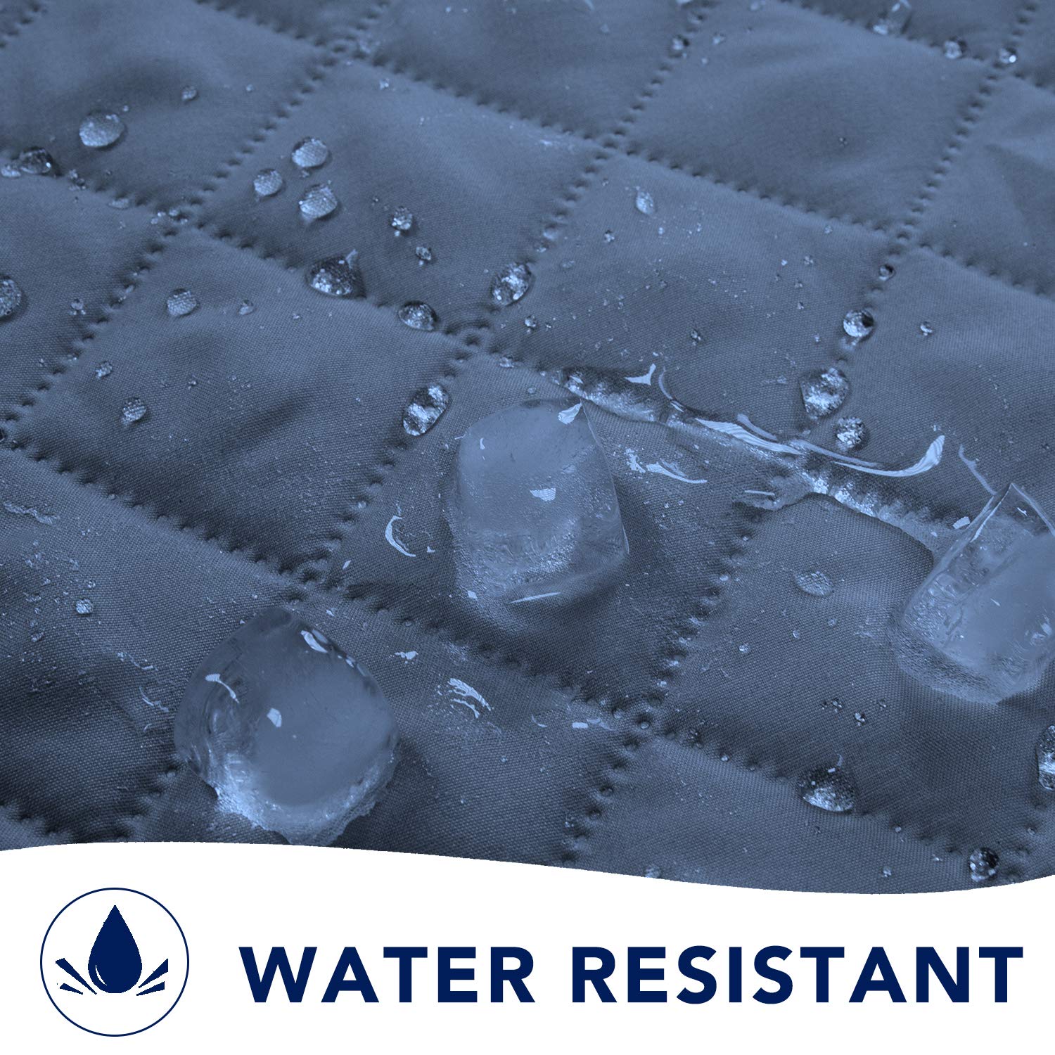 PureFit Reversible Water-Resistant Sofa Cover for 3-Cushion Couches | Washable Pet-Friendly Furniture Protector with Non-Slip Foam & Adjustable Straps | Dark Blue/Light Blue Oversized Sofa Cover | Perfect for Homes with Dogs, Pets or Kids