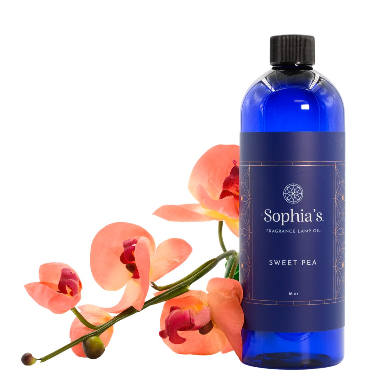Sophia's Sweet Pea Fragrance Lamp Oil Refills - 16oz USA-Made Catalytic Scented Oil for Redolere & Effusion Lamps | Home Aromatherapy, Relaxation & Room Freshening