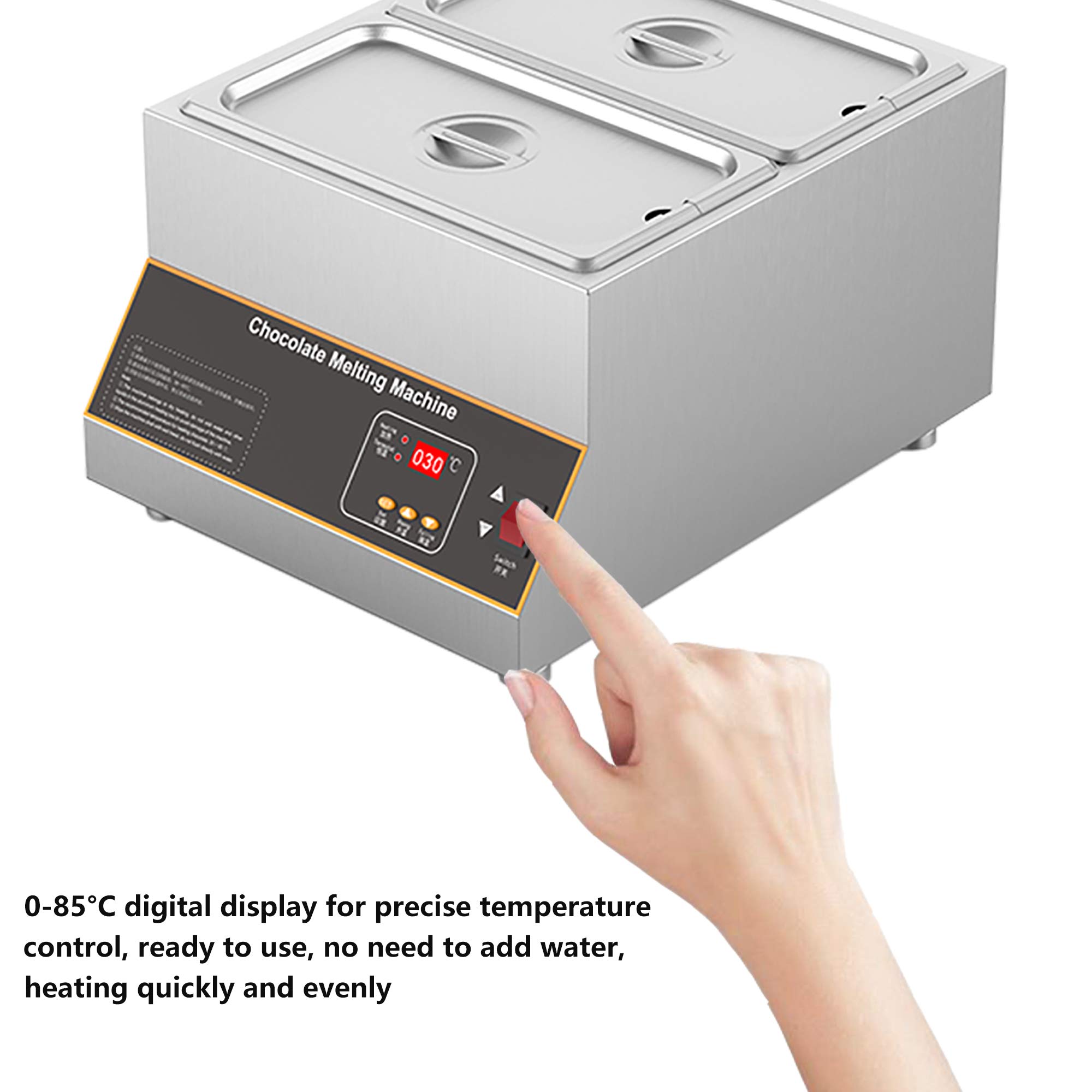 Professional Chocolate Tempering Machine - Commercial Electric Chocolate Melter with Digital Control (1-4 Tank) - Perfect for Bakeries, Candy Shops & Home Chocolate Making