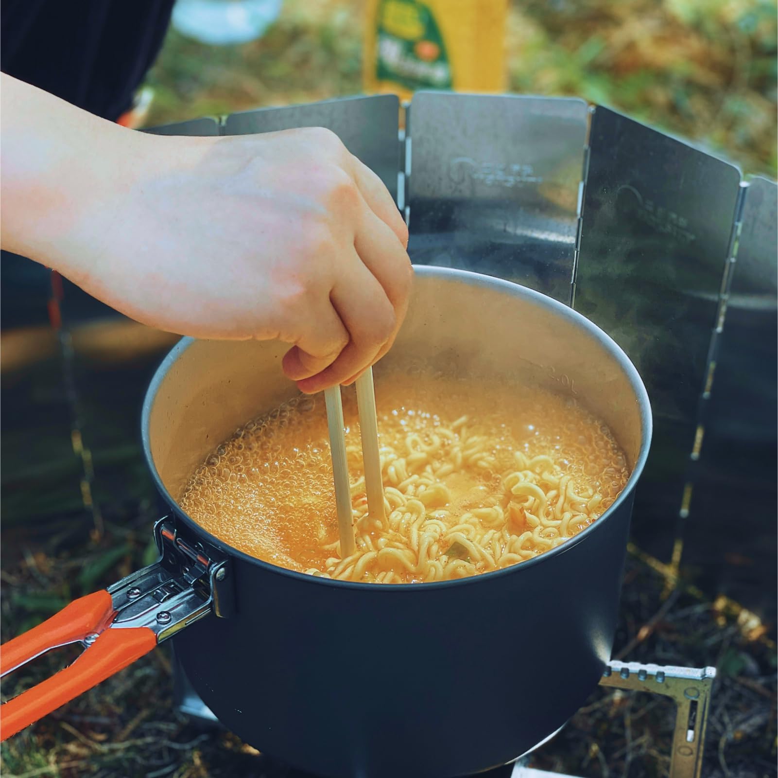 Journey of Asia Ramen Box - 8 Authentic Korean Instant Noodles + 2 Chopsticks | Asian Food Gift Box | Spicy Fire Noodle Challenge Kit | Perfect for Ramen Lovers, Foodies & Gift Giving